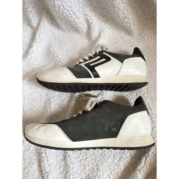 Porsche dark grey and white suede and leather lace up city sneakers Men’s 13 main image 7